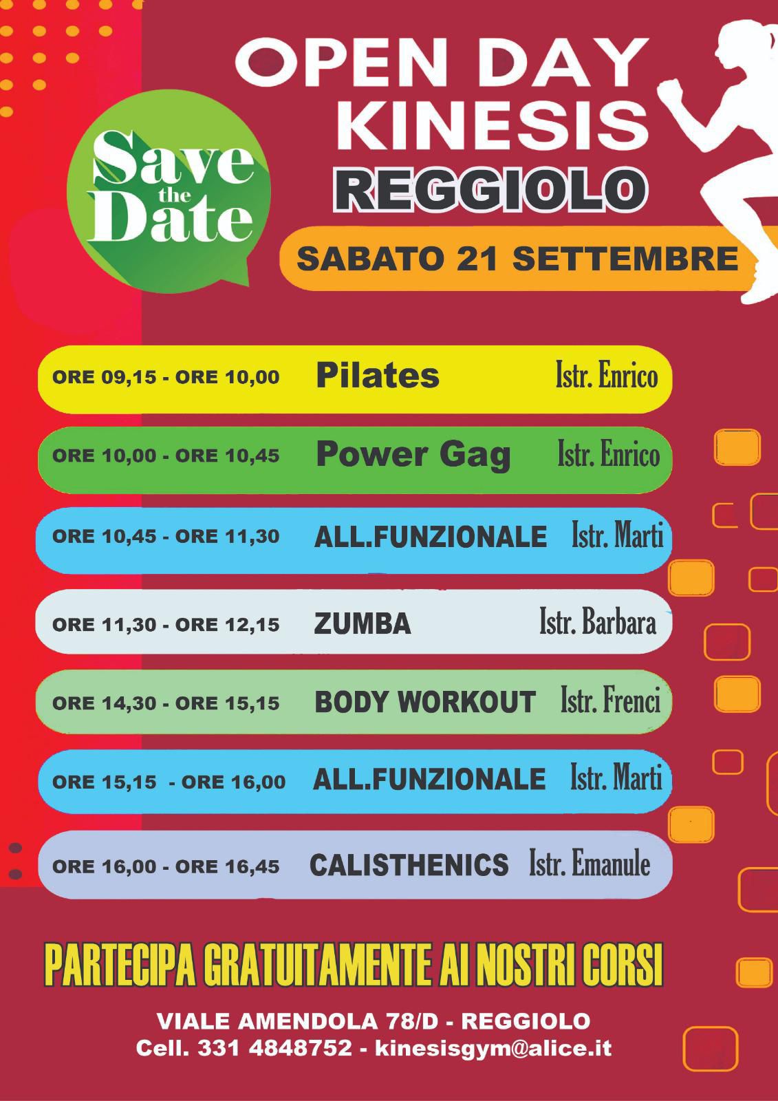 open day kinesys reggiolo