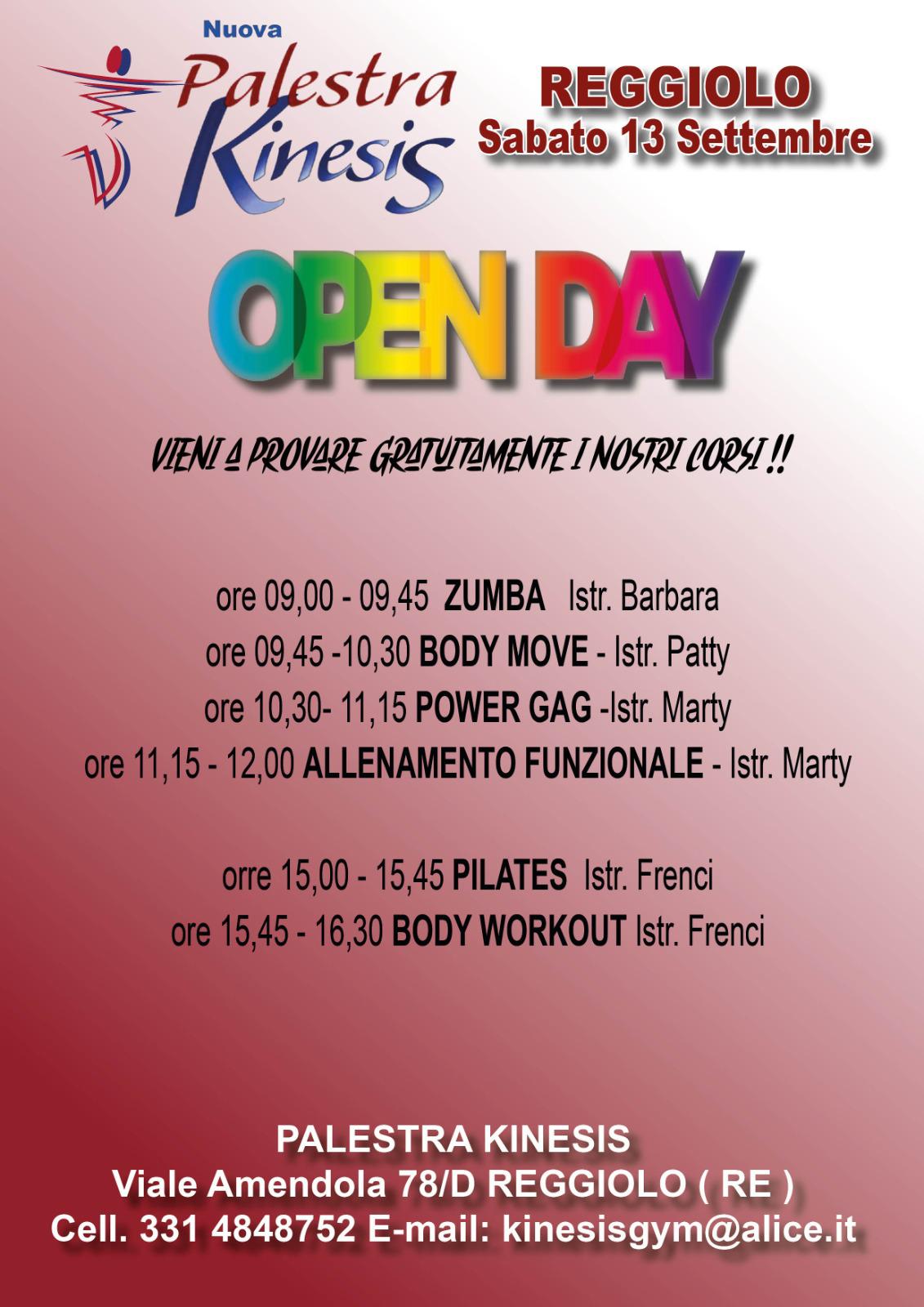 open day reggiolo